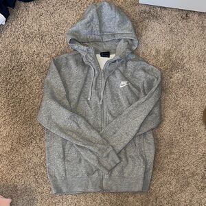 Nike Gray Zip-Up Hoodie